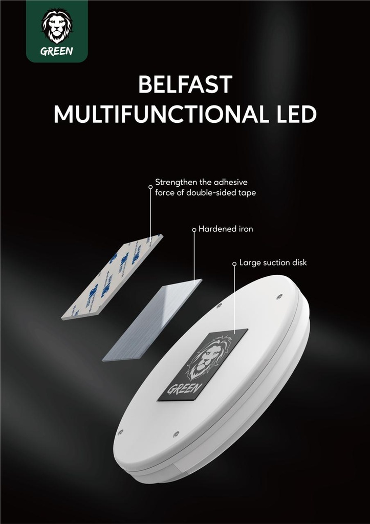 GREEN BELFAST MULTIFUNCTIONAL LED - GNBELMLWH 
