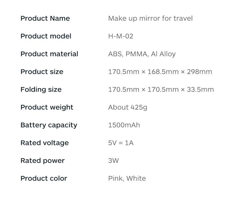 Xiaomi MUID TRAVEL MAKEUP MIRROR H-M-02