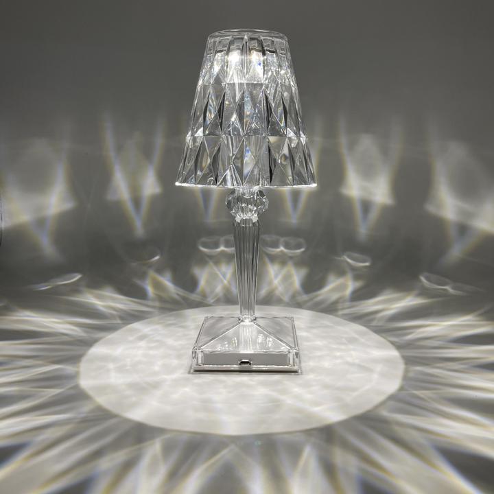 RECHARGEABLE CRYSTAL RGB TABLE LIGHT BED SIDE LAMP