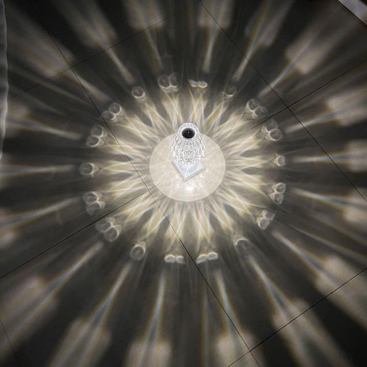 RECHARGEABLE CRYSTAL RGB TABLE LIGHT BED SIDE LAMP