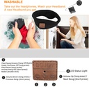 BGJOY Music Headband Sleep Headphones Sweatband with Wireless Headphone Headset Speaker Mic Handsfree Music Call Sport Headbands Earphones Headsets for Workout Running Yoga Sleeping