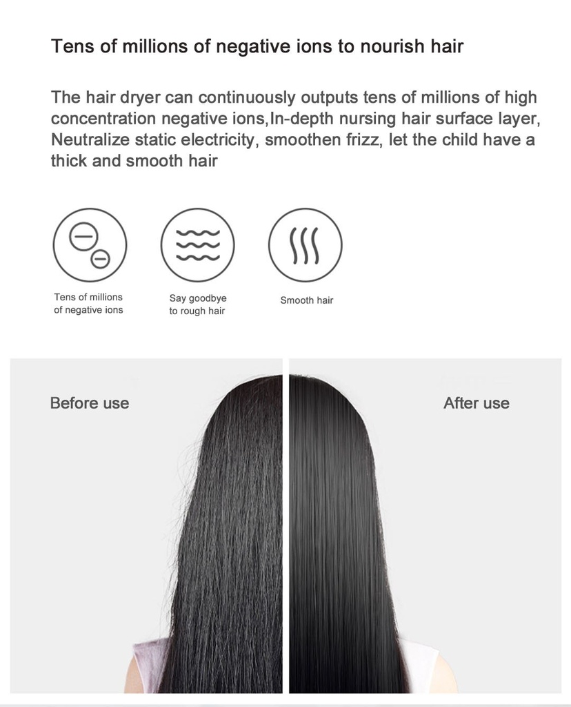 Xiaomi Lusn Hair Dryer For Babies And Children L-DC001