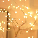Mini LED Tree Lights Bedroom Night Light and Descktop With  USB and Battery, Copper Wire String Lights ,Touch Switch
