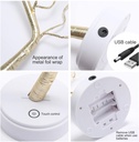 Mini LED Tree Lights Bedroom Night Light and Descktop With  USB and Battery, Copper Wire String Lights ,Touch Switch