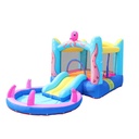 Outdoor Kids Swimming Pool Toy Doctor Floating House Dolphin Octopus Jumping Water Spray Fun Garden With Tube Trampoline