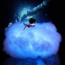 Creative LED Colorful Clouds Astronaut Lamp with Rainbow Effect,Astronaut Lamp with Rainbow Effect As Children's Night Light Cloud Lamps Fixture for Child Girls Boys Room Bedroom Decoration