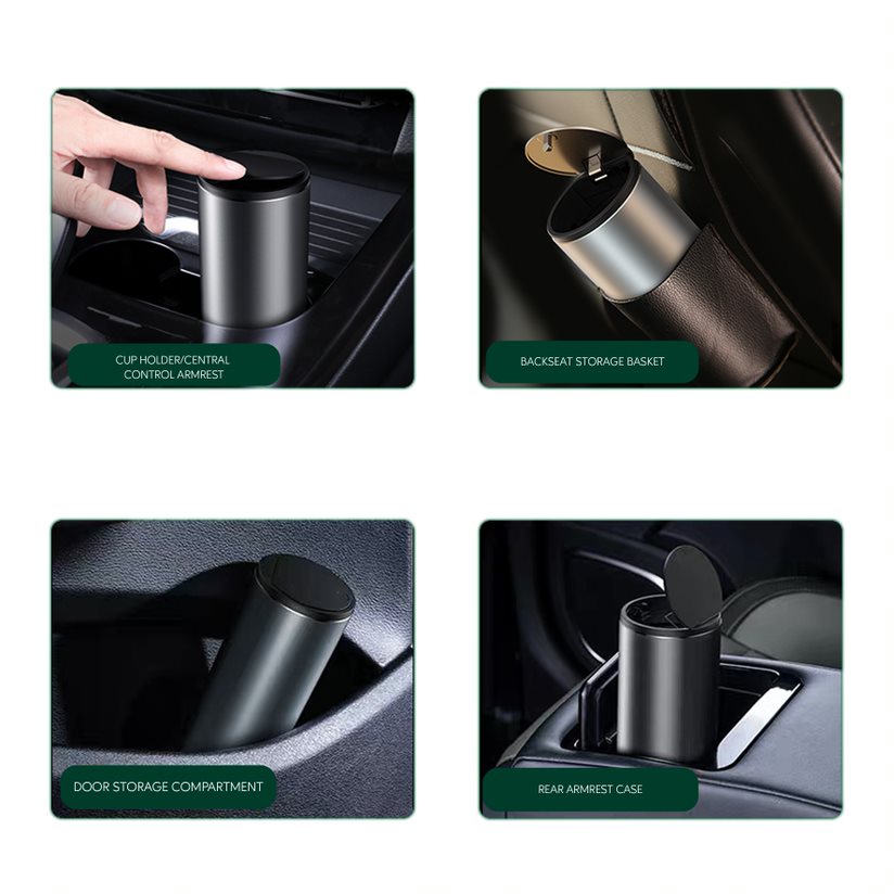 GREEN 500ML LARGE CAPACITY TOUCH CAR TRASH |GNCRTRASHBK|
