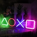 Neon Signs for Playstation Light Icon Gaming, Neon Signs for Bedroom Wall Decor, USB Powered Switch LED Neon Lights for PS5 Game Room, Living Room, Man Cave, Teen, Gamer Room Decor Aesthetic
