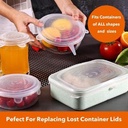 Silicon Food Covers, Stretch Super Silicone Lids, Reusable Durable Lids to Keep Food Fresh, Stretchable Food Covers & Bowl Cover