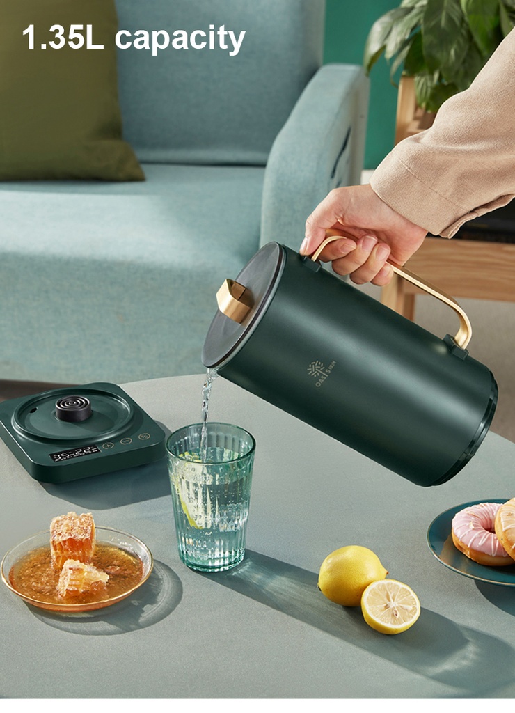 Electric Kettle Smart Thermo pot Glass Health Pot Household Teapot with temperature display Model: OLOEY G-16