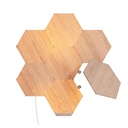 Nanoleaf  - NL52-K-7002HB-7PK Elements Hexagons Starter Kit Birchwood - Smart WiFi LED Panel System w/ Music Visualizer - 7 Pack