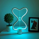 Balance LED Table Lamp Smart Lampara Magnetic Mid-air Switch USB Creative Bedroom Bedside Night Light Double Heart Colorful Gift