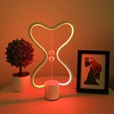 Balance LED Table Lamp Smart Lampara Magnetic Mid-air Switch USB Creative Bedroom Bedside Night Light Double Heart Colorful Gift