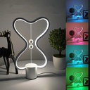 Balance LED Table Lamp Smart Lampara Magnetic Mid-air Switch USB Creative Bedroom Bedside Night Light Double Heart Colorful Gift