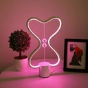 Balance LED Table Lamp Smart Lampara Magnetic Mid-air Switch USB Creative Bedroom Bedside Night Light Double Heart Colorful Gift