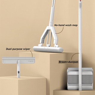 XIAOMI Deerma QJ100 Cleaning Broom 3 in 1 Multifunction Broom Dustpan Sets Household Cleaning Kit Sponge Mop Window Cleaning
