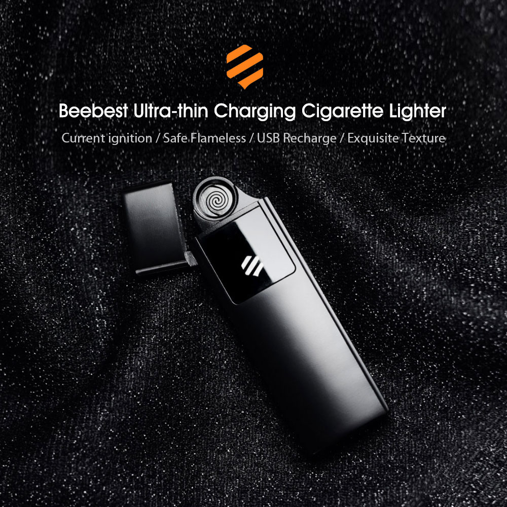 Xiaomi Beebest Ultra-thin Cigarette Lighter Rechargeable Windproof Flameless Lighter Touch Switch Electronic Lighter
