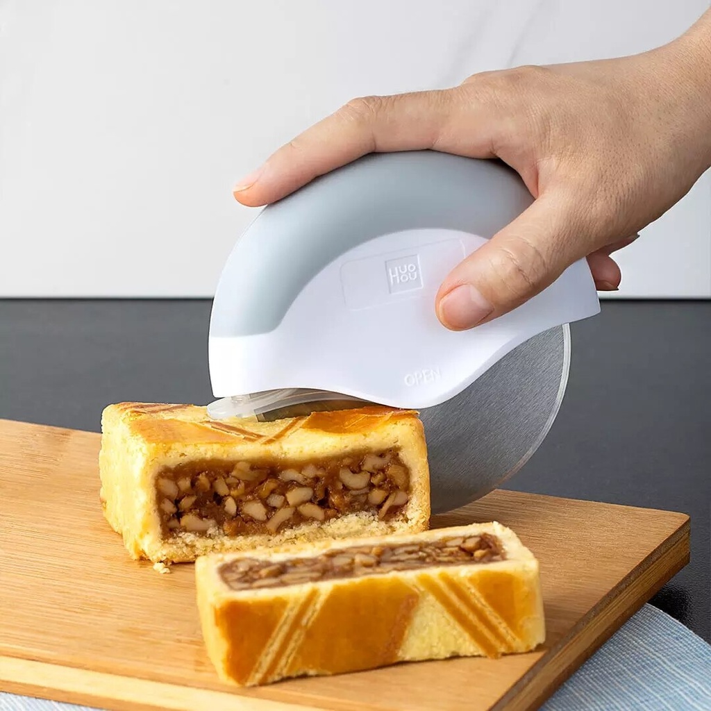 Xiaomi HUOHOU Pizza Pie Cutter Stainless Steel Cake Knife Pizza Wheels Scissors Kitchen Baking Tools For Pizza Pies Waffles