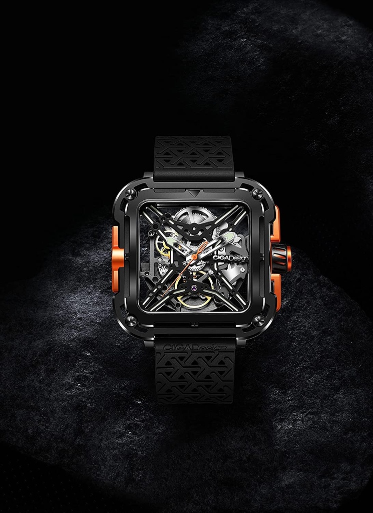 Ciga Design Mechanical Watch X Series - X011-BLOG-W25BK (Gorilla Orange)