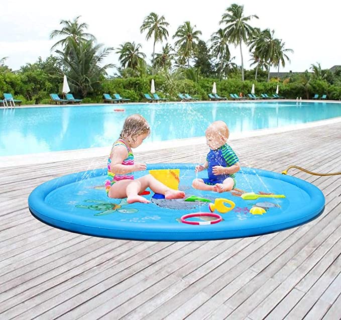 SPRINKLE & SPLASH PLAY MAT Perfect Inflatable Outdoor Sprinkler Pad