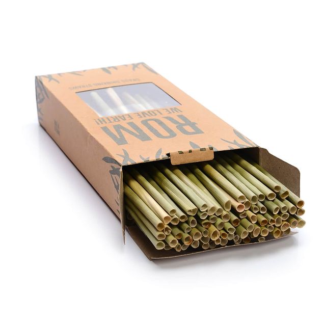 100% organic premium herbal straws | friendly natural disposable drinking straws | A sustainable alternative to plastic - 100 count pack
