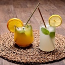 100% organic premium herbal straws | friendly natural disposable drinking straws | A sustainable alternative to plastic - 100 count pack