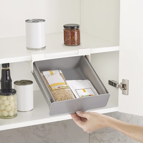 Under Shelf Pull Down Sliding Spice Rack