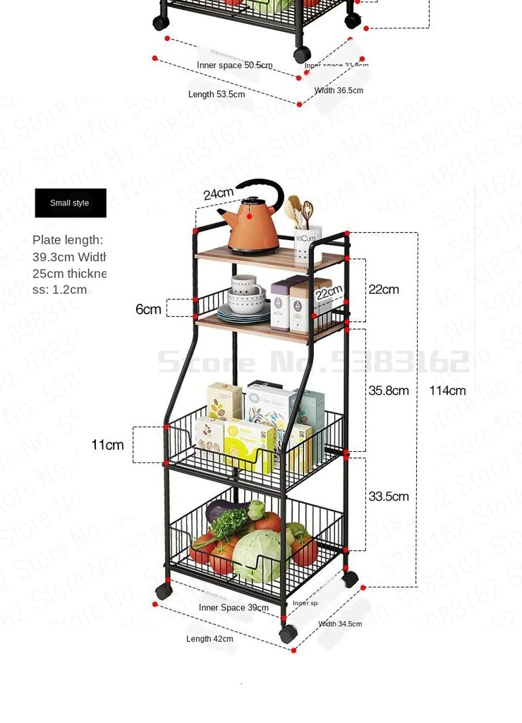 Kitchen Multi-Layer For Microwave And Oven For Vegetable Storage