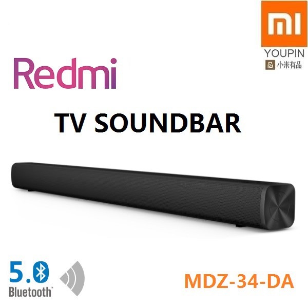 Xiaomi Redmi TV Soundbar - MDZ-34-DA Bluetooth 5.0 30W Stereo Speaker Aux 3.5mm S/PDIF Cable Black