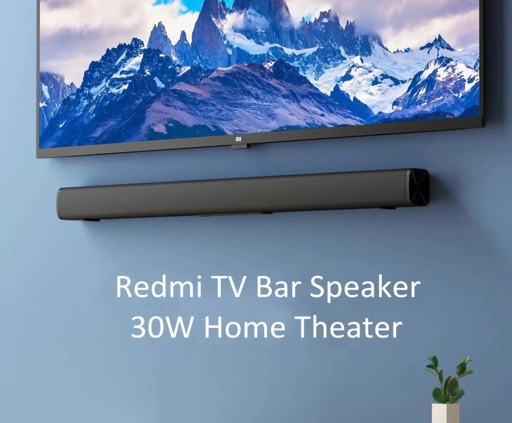 Xiaomi Redmi TV Soundbar - MDZ-34-DA Bluetooth 5.0 30W Stereo Speaker Aux 3.5mm S/PDIF Cable Black