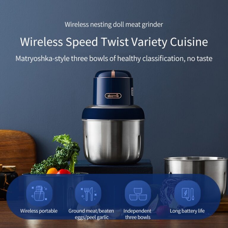Deerma Household Meat Grinder Blue Model: JR08