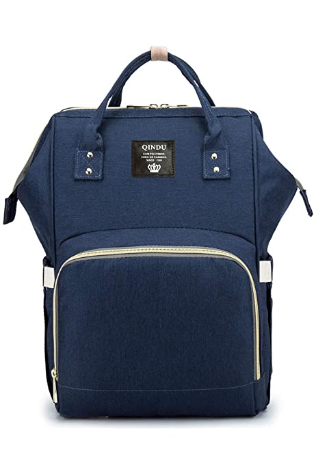 QINDU Baby Multifunctional Changing Waterproof with Large Capacity Backpack