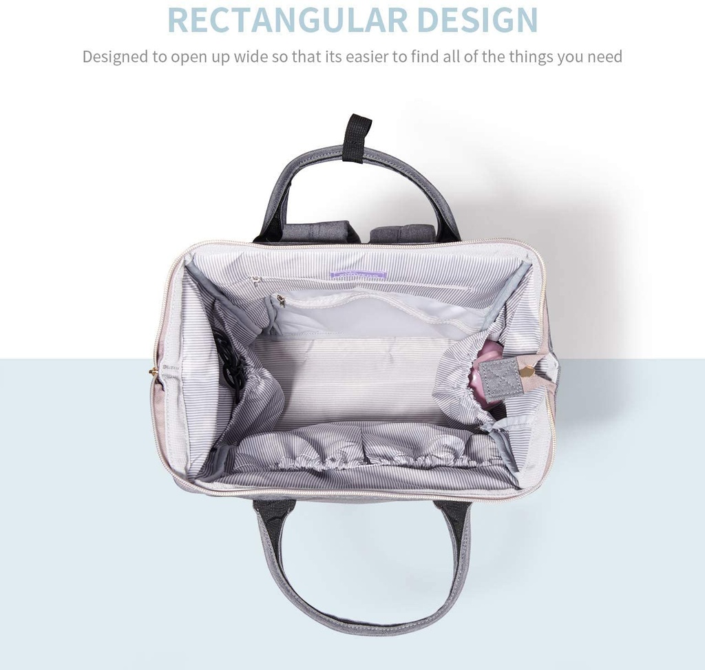 QINDU Baby Multifunctional Changing Waterproof with Large Capacity Backpack