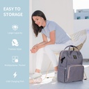 QINDU Baby Multifunctional Changing Waterproof with Large Capacity Backpack