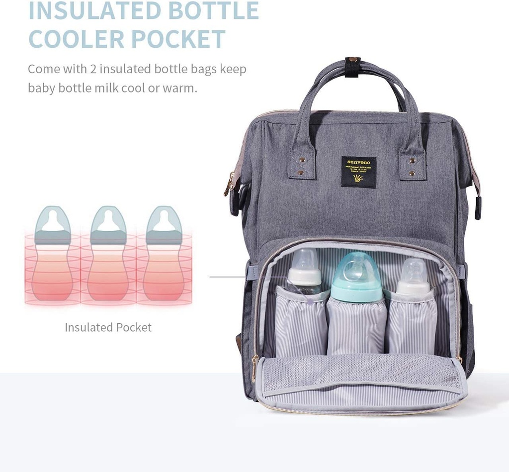 QINDU Baby Multifunctional Changing Waterproof with Large Capacity Backpack