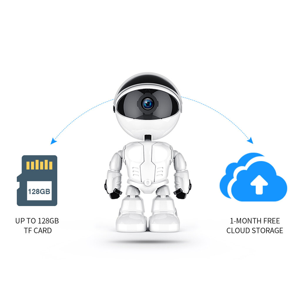 1080P Cloud WIFI Robot Surveillance Security Home IP Camera
