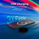 Promate 3 in 1 Ultra-Slim Wireless Charger with 15W Magnetic Charging (Airpods & iPhone) & 2.5W Watch Charger - Model: MagCord-Trio