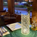 Rose Diamond  | RGB | Table Lamp With Remote Control and | USB | Charging Cable