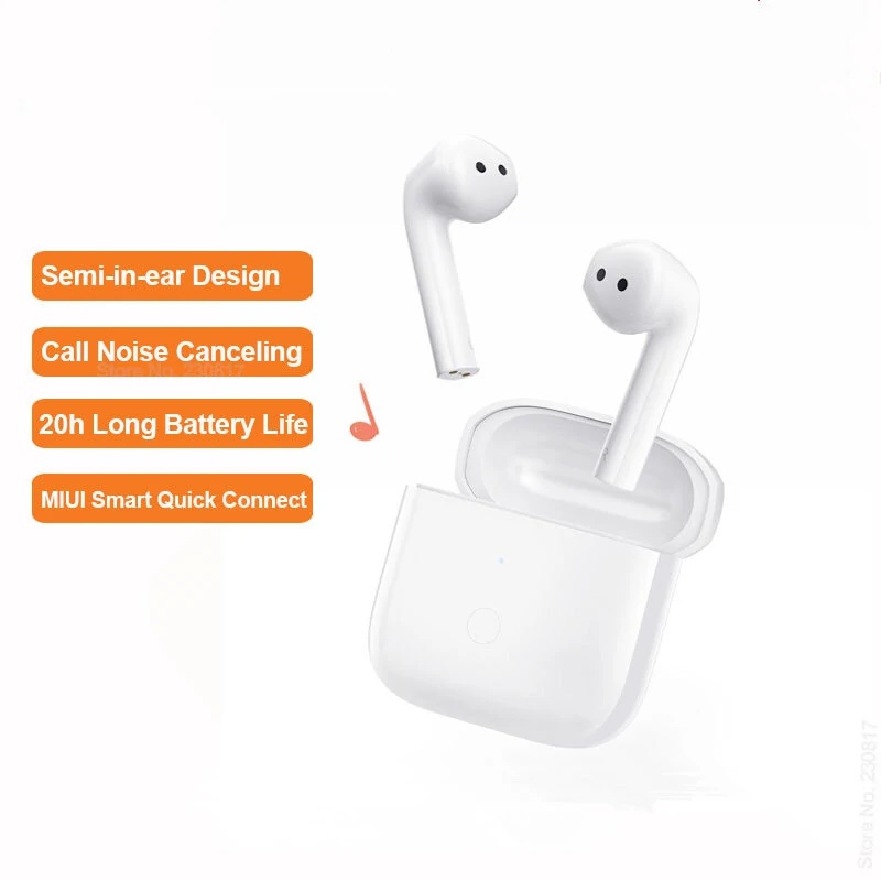 Original Xiaomi Redmi Buds 3 TWS bluetooth 5.2 Earphone QCC3040 Active Noise Cancellation Smart Wear Earbuds Low Latency Headphone With Mic - White
