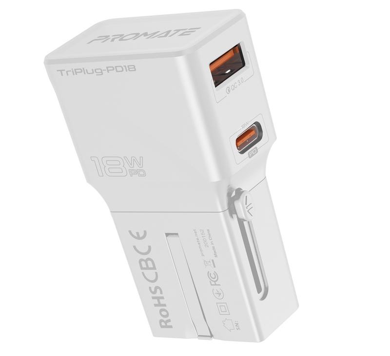 Promate Bundle For iPhone User's 6 in 1 | Lightning Cable 20W | Lightning Connector Mono Earphone | Universal Power-Plug 18W | Car Charger Dual USB 33W | Mage Safe Wireless Power-Bank  22.5W | RFID Blocking Leatherette Travel Organizer