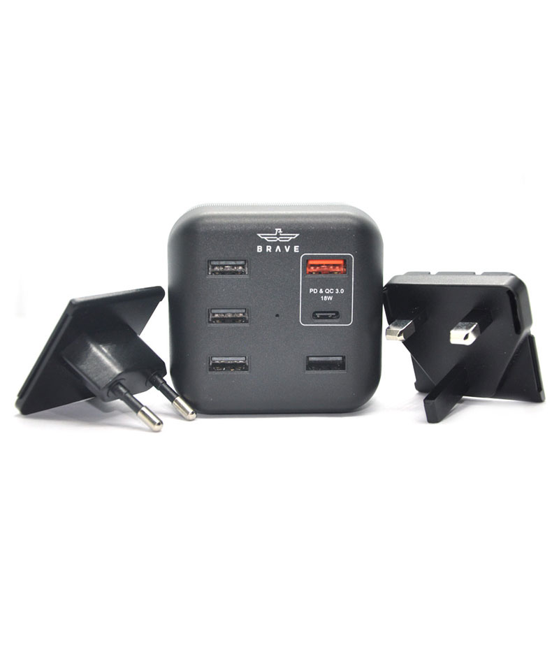 Brave 6 Ports Smart Power Adapter (PD+QC 3.0) 45W
