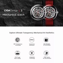 Xiaomi Ciga Design Smart Watch Men Skeleton Women Mechanical Watches T Series 360 Degree Transparent No Screw Men Watches|Smart | T011-TR90 |