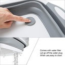 Multi-function 3-in-1 Collapsible Cutting Board Foldable Food Strainers,Drain Basket,Folding Drain Basket, Folding Chopping Board for Kitchen