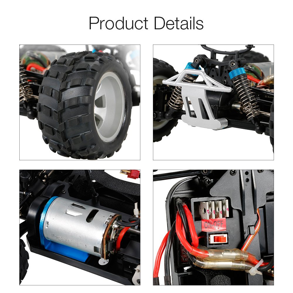 WLtoys Brave Pro Electric RTR A979-B RC Car 2.4G 1/18 Scale 4WD 70km/H High Speed Electric RTR Monster Truck