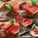 Stainless Steel Watermelon Slicer, Watermelon Windmill Cutter Melon Baller Scoop Fruit Vegetable