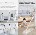 Deerma ZQ610 Multi-function Steam Cleaner with 5 Brush Heads 1300W Lightweight Steam Glass Scraper | 99.99% Sterilization - White