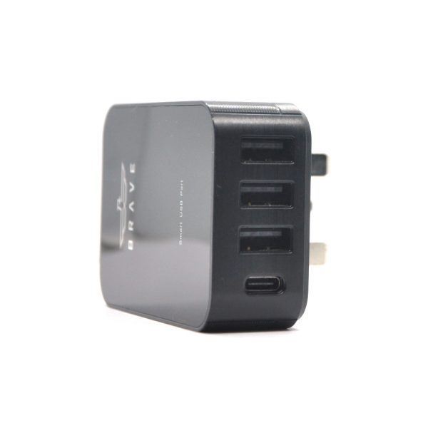 BRAVE 4 PORT SMART CHARGER +SMART USB BMP-004