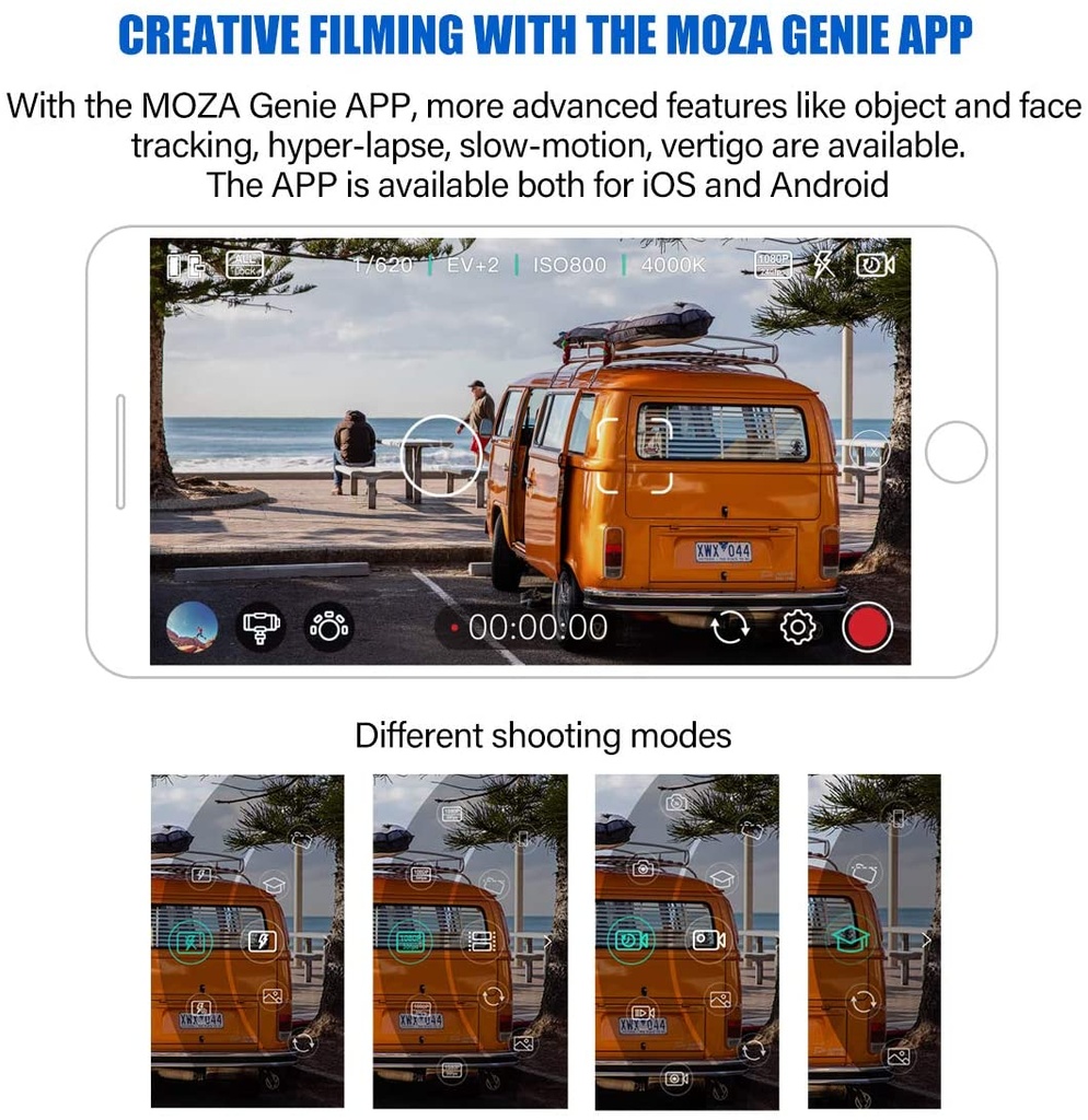 MOZA Mini S Foldable 3-Axis Handheld Gimbal Stabilizer (Black)