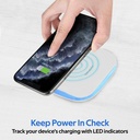 PROMATE AuraPad-4 | 10W | Sleek Design Wireless Charging Pad