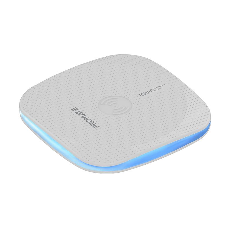 PROMATE AuraPad-4 | 10W | Sleek Design Wireless Charging Pad